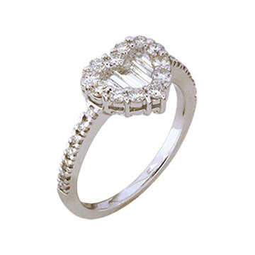 1F0007AWLRD0 18KT White Diamond Ring