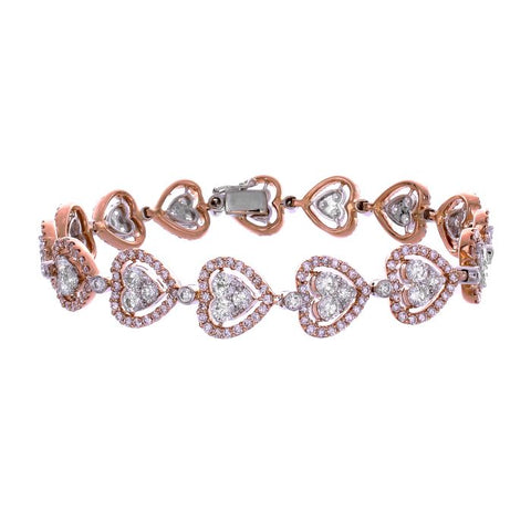 1F0110AQLBPD 18KT Pink Diamond Bracelet