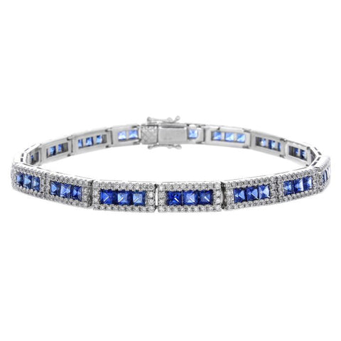 4F01310AWLBDS 18KT Blue Sapphire Bracelet