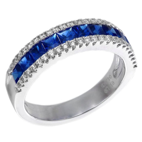 4F01660AWLRDS 18KT Blue Sapphire Ring