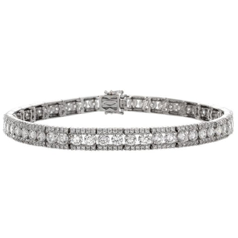 4F05380AWLBD0 18KT White Diamond Bracelet