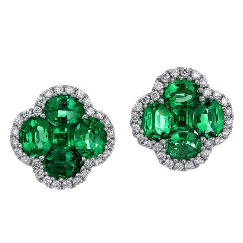 4F05954AWERDE 18KT Emerald Earring