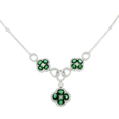 4F08780AWCHDE 18KT Emerald Necklace
