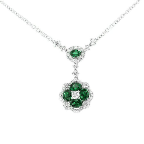 4F0921AWCHDE 18KT Emerald Necklace
