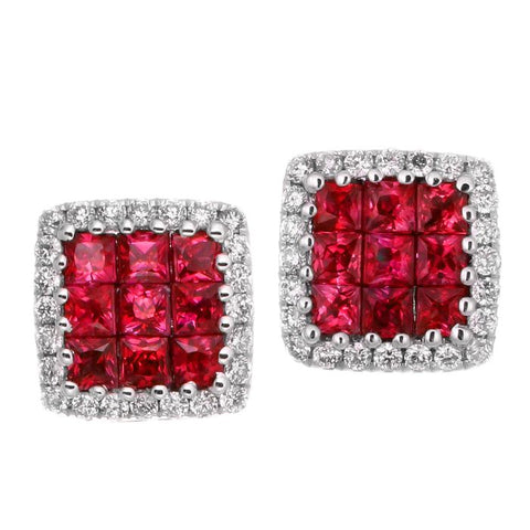 4F0926AWERDR 18KT Ruby Earring