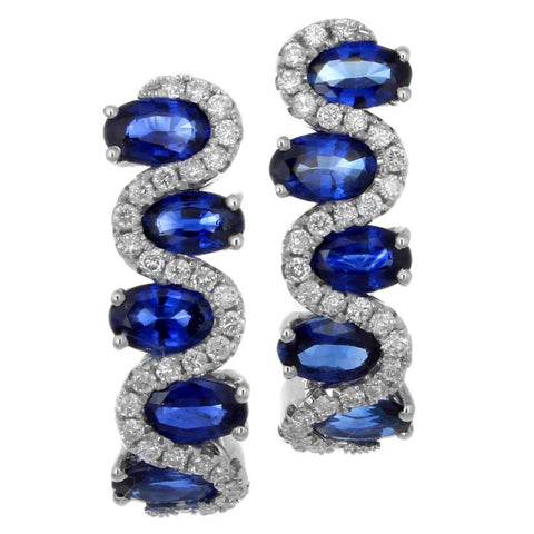 6F054737AWERDS 18KT Blue Sapphire Earring