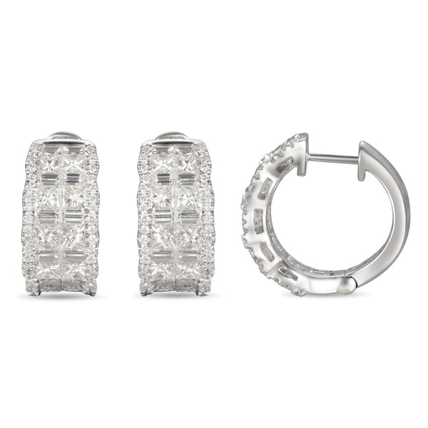 6F056028AWERD0 18KT White Diamond Earring