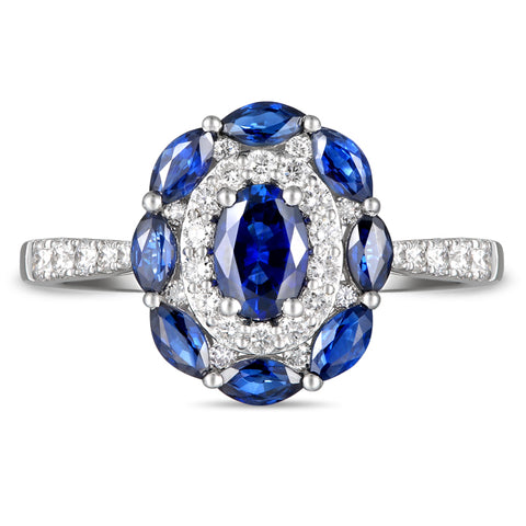 6F065290AWLRDS 18KT Blue Sapphire Ring