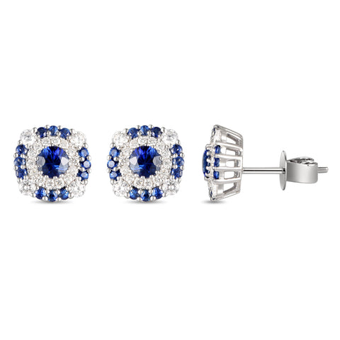 6F065354AWERDS 18KT Blue Sapphire Earring