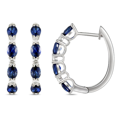 6F067892AWERDS 18KT Blue Sapphire Earring