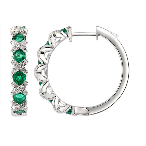 6F068378AWERDE 18KT Emerald Earring