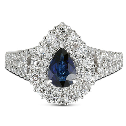 6F071984AWLRDS 18KT Blue Sapphire Ring