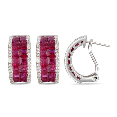 6F606980AWERDR 18KT Ruby Earring