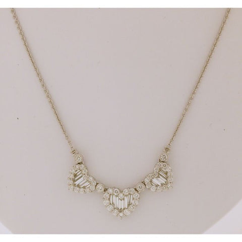 1F0003AWCHD0 18KT White Diamond Necklace