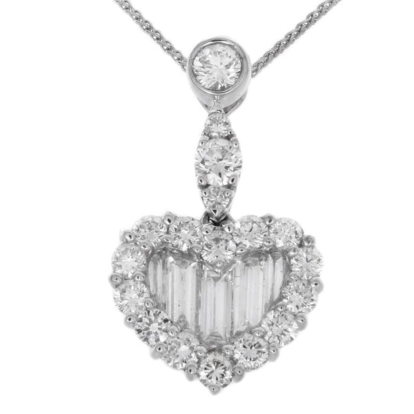 1F0243639AWPDD0 18KT White Diamond Pendant