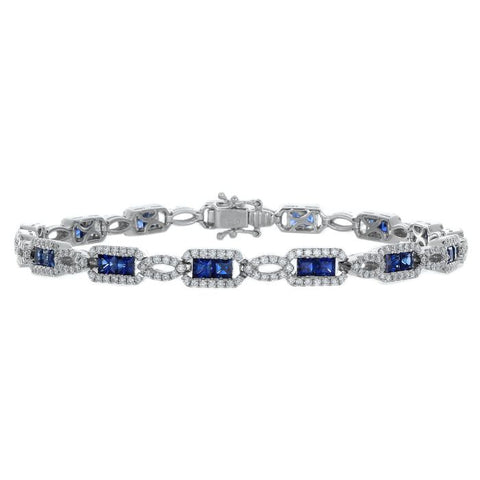 4F01146AWLBDS 18KT Blue Sapphire Bracelet