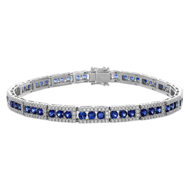4F01315AWLBDS 18KT Blue Sapphire Bracelet
