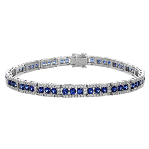 4F01315AWLBDS 18KT Blue Sapphire Bracelet