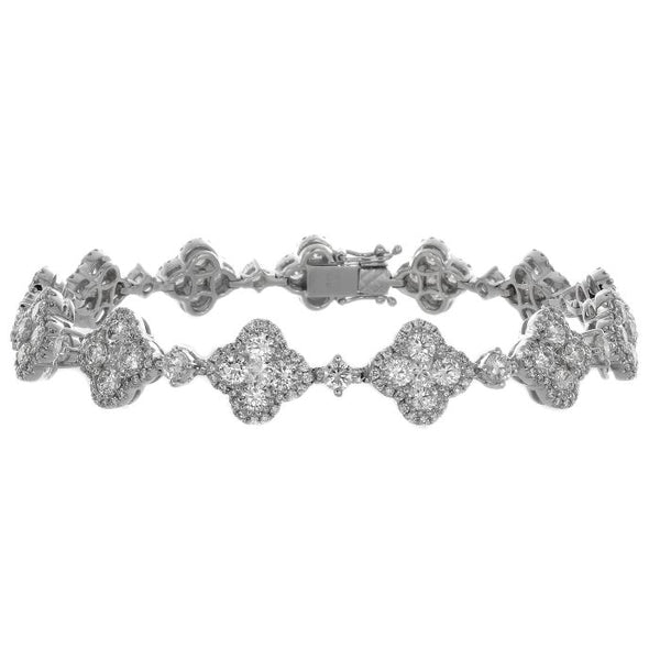 4F01368AWLBD0 18KT White Diamond Bracelet