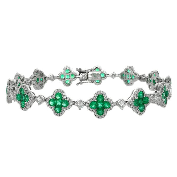 4F01368AWLBDE 18KT Emerald Bracelet