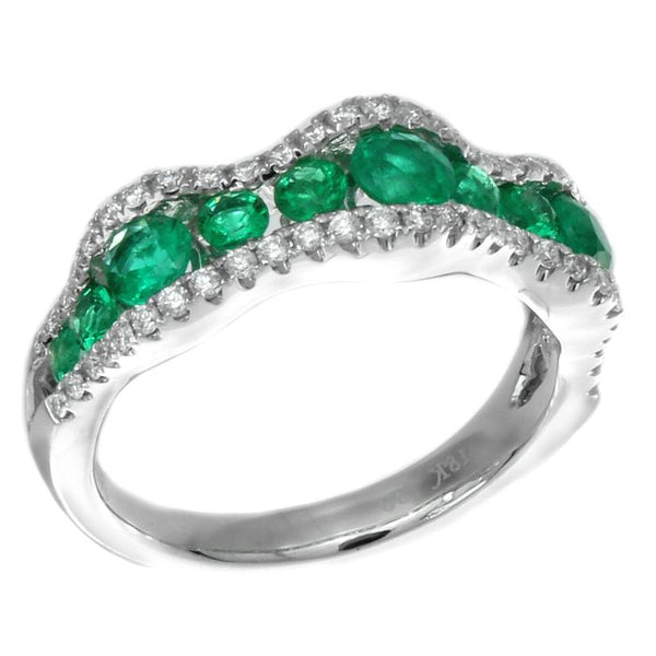 4F01460AWLRDE 18KT Emerald Ring
