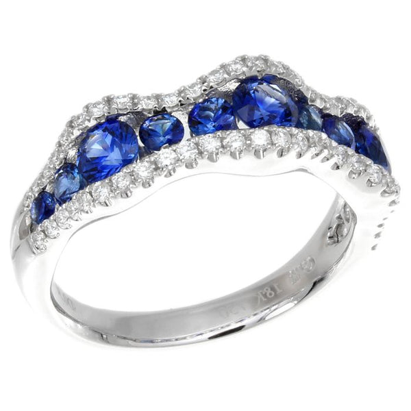 4F01460AWLRDS 18KT Blue Sapphire Ring