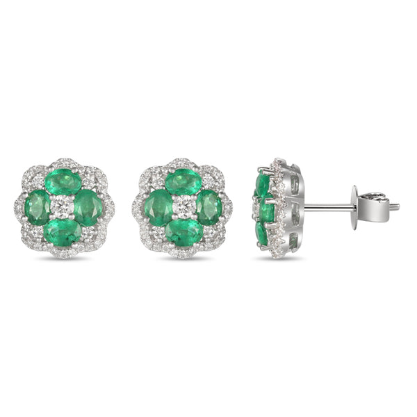 4F01461AWERDE 18KT Emerald Earring