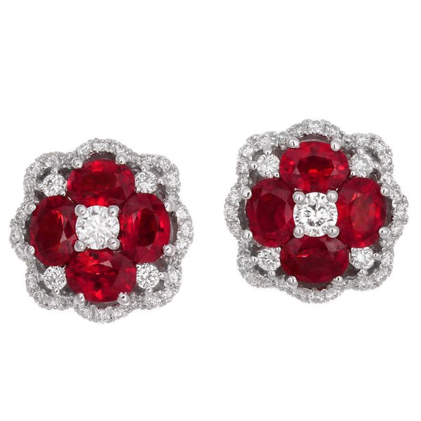 4F01461AWERDR 18KT Ruby Earring