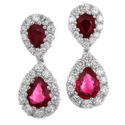 4F0184AWERDR 18KT Ruby Earring