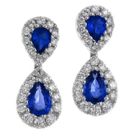 4F0184AWERDS 18KT Blue Sapphire Earring