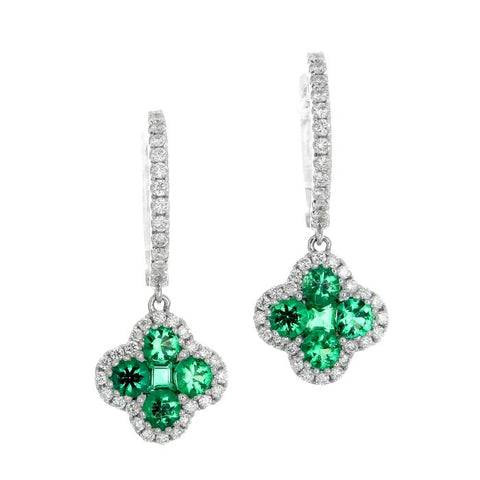 4F01970AWERDE 18KT Emerald Earring