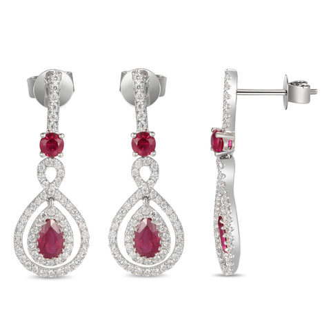 4F02155AWERDR 18KT Ruby Earring