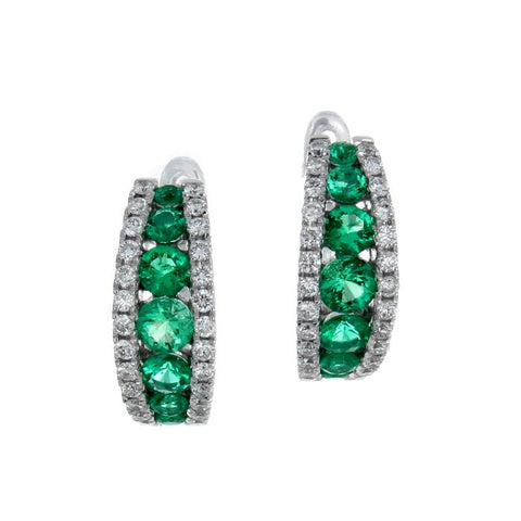 4F02350AWERDE 18KT Emerald Earring