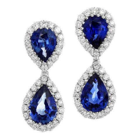 4F0238AWERDS 18KT Blue Sapphire Earring