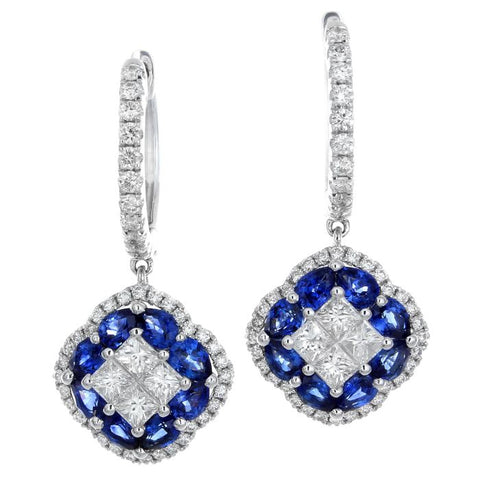 4F03190AWERDS 18KT Blue Sapphire Earring