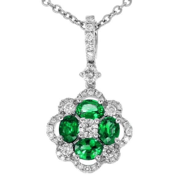 4F03235AWPDDE 18KT Emerald Pendant