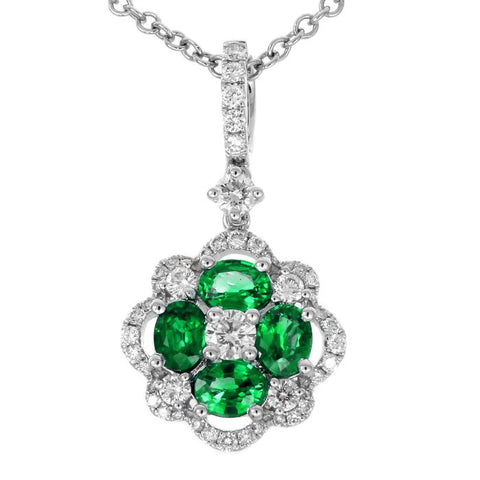 4F03235AWPDDE 18KT Emerald Pendant