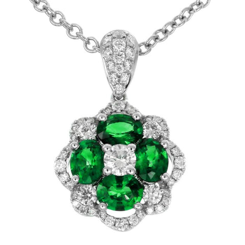 4F03288AWPDDE 18KT Emerald Pendant