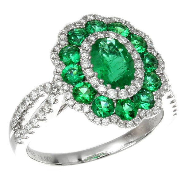 4F03474AWLRDE 18KT Emerald Ring