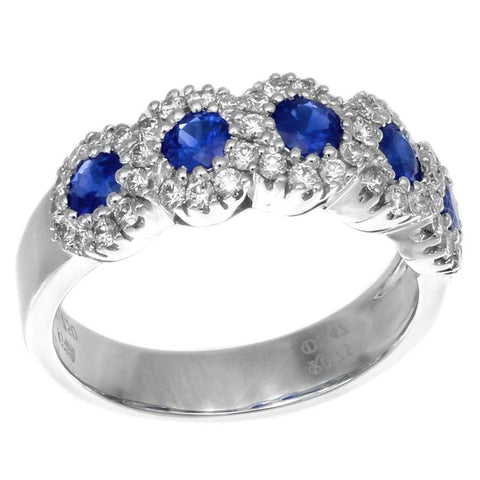 4F0347AWLRDS 18KT Blue Sapphire Ring