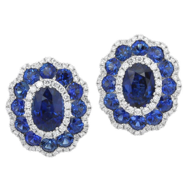 4F03749AWERDS 18KT Blue Sapphire Earring