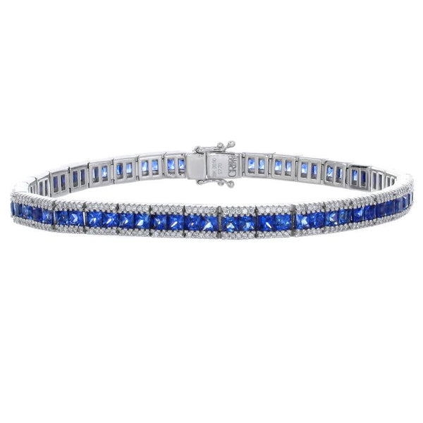 4F0389AWLBDS 18KT Blue Sapphire Bracelet