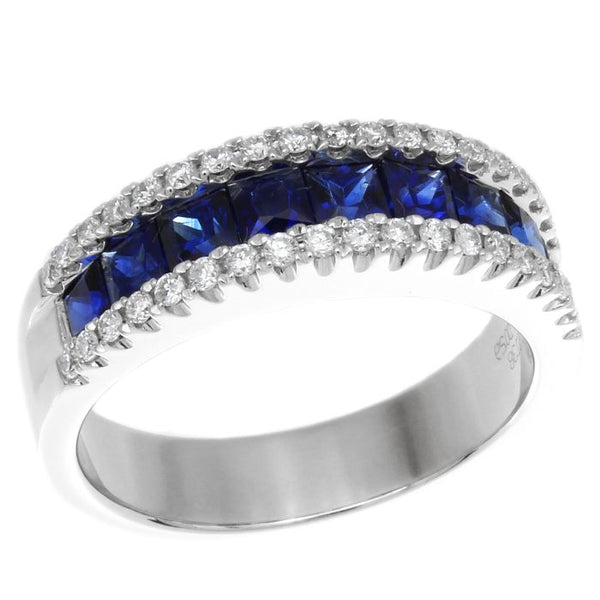 4F0399AWLRDS 18KT Blue Sapphire Ring