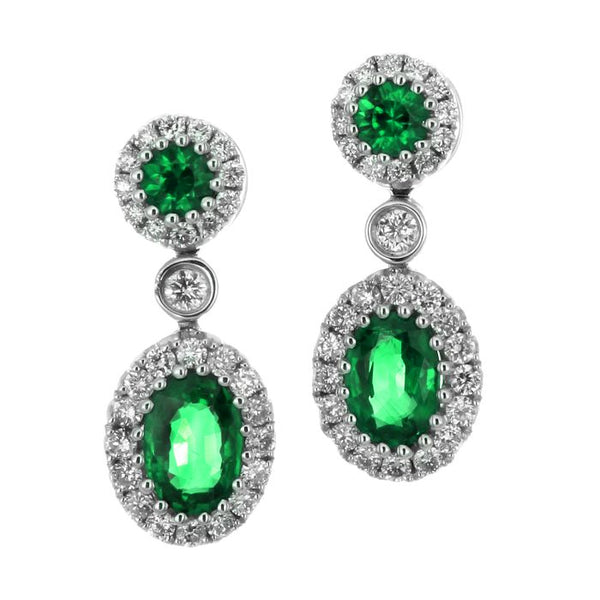 4F0403AWERDE 18KT Emerald Earring