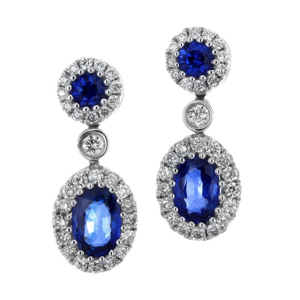 4F0403AWERDS 18KT Blue Sapphire Earring