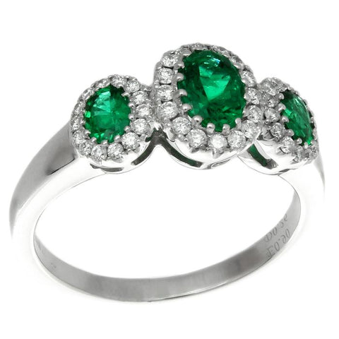 4F0436AWLRDE 18KT Emerald Ring