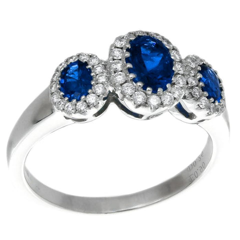 4F0436AWLRDS 18KT Blue Sapphire Ring
