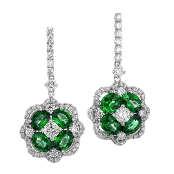 4F04372AWERDE 18KT Emerald Earring