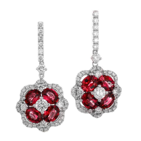 4F04372AWERDR 18KT Ruby Earring