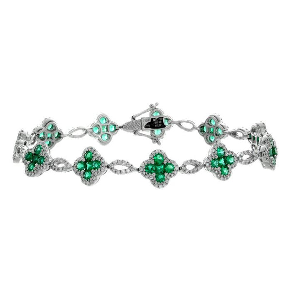 4F04420AWLBDE 18KT Emerald Bracelet